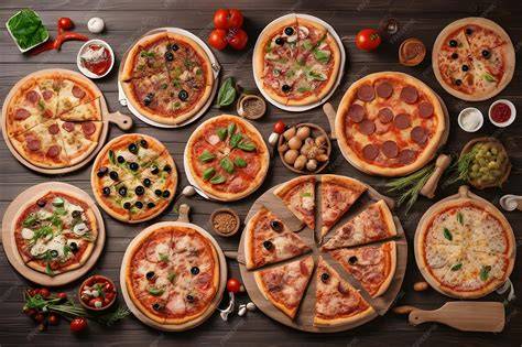 Variedad de pizzas con diferentes tipos de masa