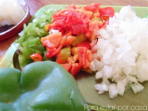 Verduras picadas para el sofrito