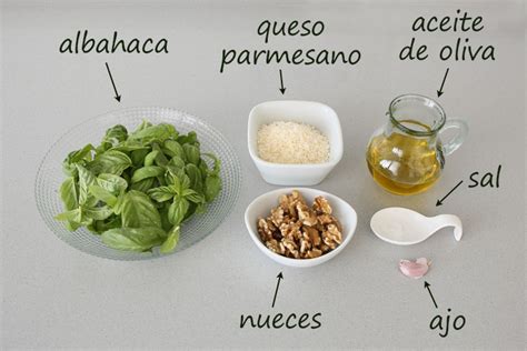 Ingredientes para hacer pesto
