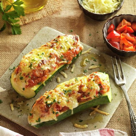 Calabacines rellenos gratinados