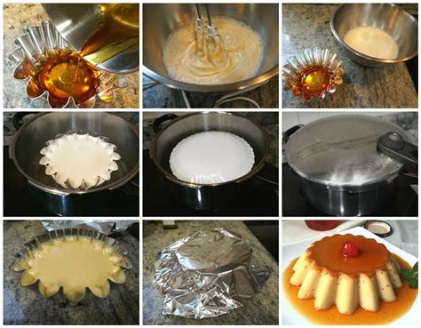 Pasos de preparación del Flan Royal