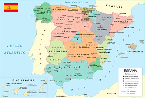 Mapa de España con puntos indicando el área de envío
