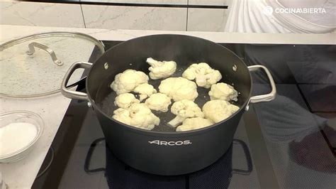 Coliflor cortada en ramilletes