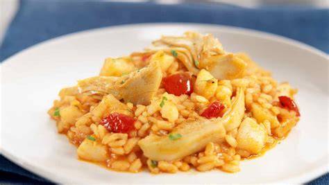 Arroz meloso con sepia y alcachofas