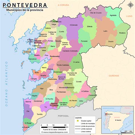 Mapa de Pontevedra con la ubicación de los restaurantes venezolanos