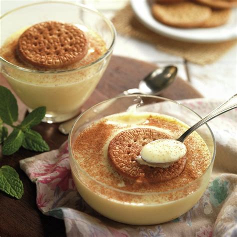 Natillas con canela y arándanos