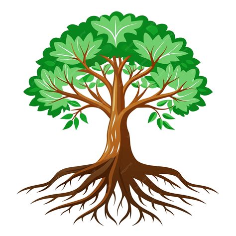 Dibujo de árbol con raíces y legumbres