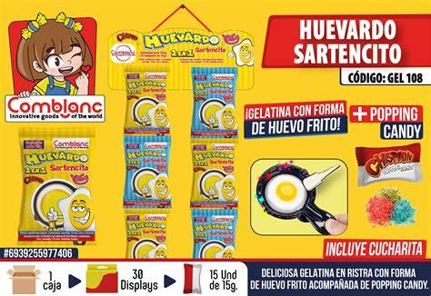 Huevo frito de gelatina con popping candy