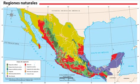 Mapa de distribución de las principales verduras