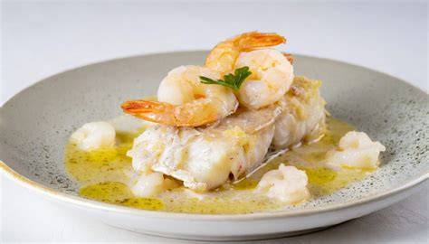 Plato de merluza al cava gourmet