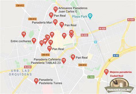 Mapa de panaderías en Alcalá la Real