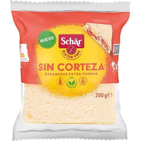 Pan de molde sin corteza sin gluten en rebanadas
