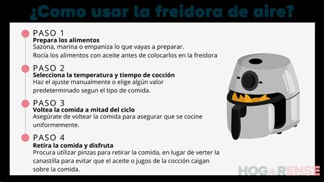 Diagrama de cómo usar una freidora de aire para cocinar un huevo
