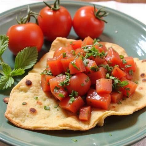 Salsa de tomate con chile y cilantro