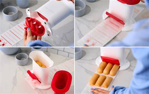Croquetero de Tupperware despiezado con sus partes