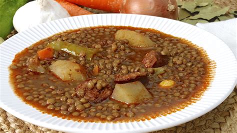 Ingredientes para lentejas estofadas
