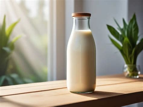 Botella de leche vegetal casera