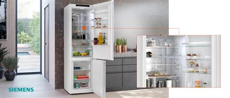 Frigorífico Siemens con tecnología hyperFresh y conectividad Home Connect