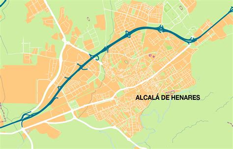 Mapa de Alcalá de Henares con panaderías destacadas