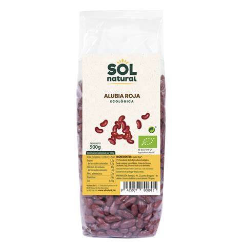 Envase de Alubia Roja Bio Sol Natural de 500 gramos
