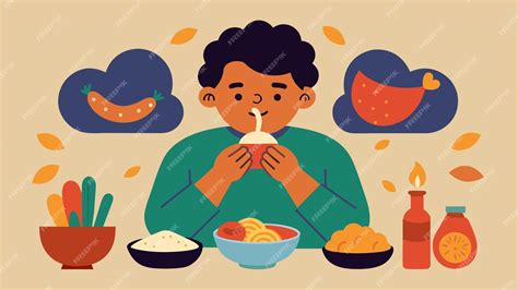 Atleta probando diferentes alimentos
