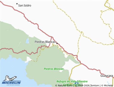 Mapa de Piedras Blancas con restaurantes destacados