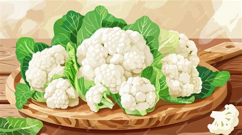Coliflor fresca en un plato