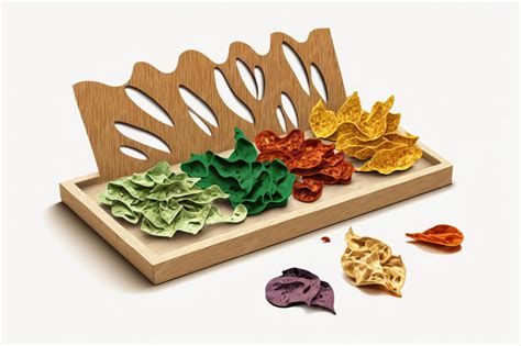 Variedad de chips vegetales crujientes