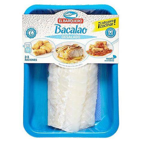 Variedades de productos de bacalao frescos y desalados