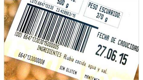 Etiqueta de caducidad en tubo de gas