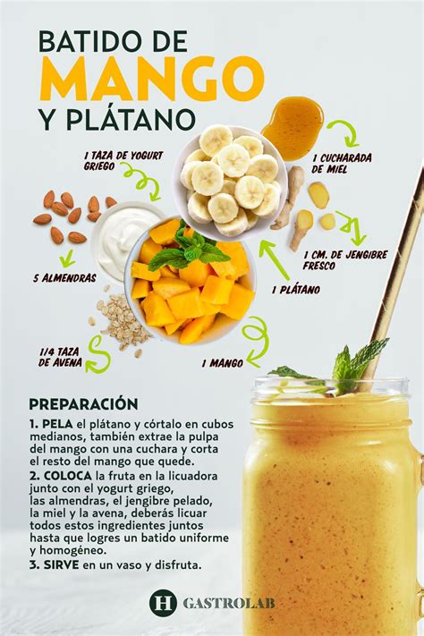 Ingredientes frescos para batido de mango y almendras
