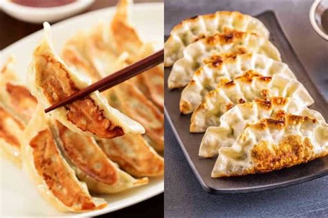 Comparación visual: Gyoza japonesa vs. Jiaozi chino