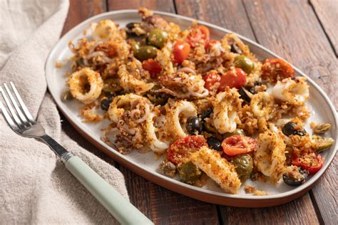 Calamares gratinados al horno
