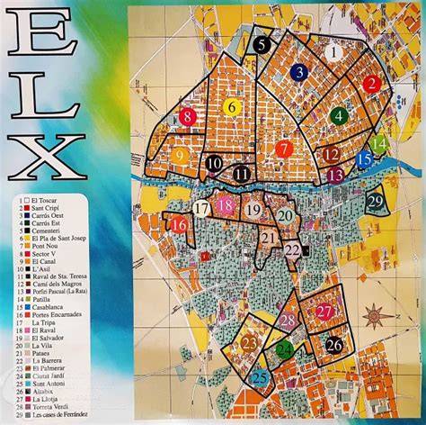 Mapa de Elche/Elx con la ubicación de la panadería