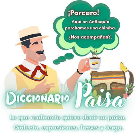 Ilustración de dichos paisas populares con elementos gráficos de la cultura antioqueña