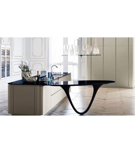 Cocina Snaidero Pininfarina Ola con campana integrada