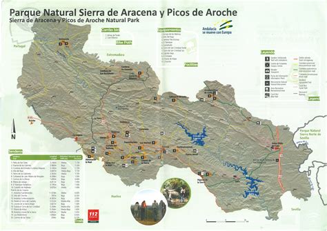Mapa del Parque Natural Sierra de Aracena y Picos de Aroche