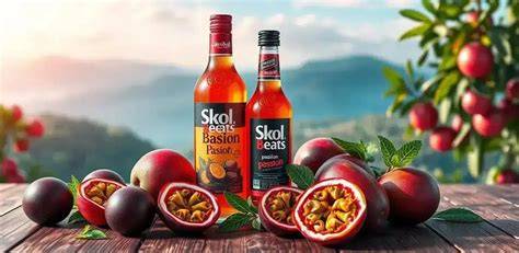 Botella de Skol Beats Senses con sus ingredientes destacados