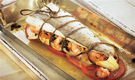 Merluza rellena de mejillones