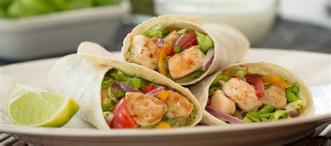 Tabla de ingredientes para diferentes rellenos de fajitas