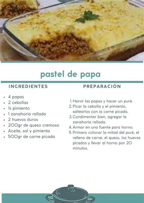 Mesa con todos los ingredientes listos para preparar pastel de papa