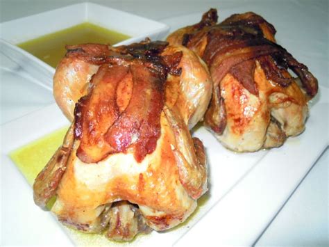 Perdices rellenas asadas en el horno
