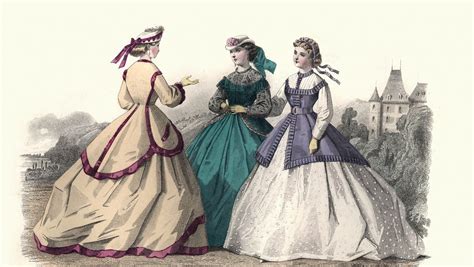 Mujeres conversando con abanicos en un baile del siglo XIX