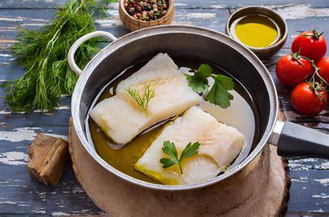 Técnica de confitado de pescado