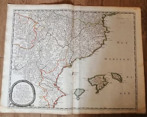 Antiguo mapa de las sobrecollidas de Aragón