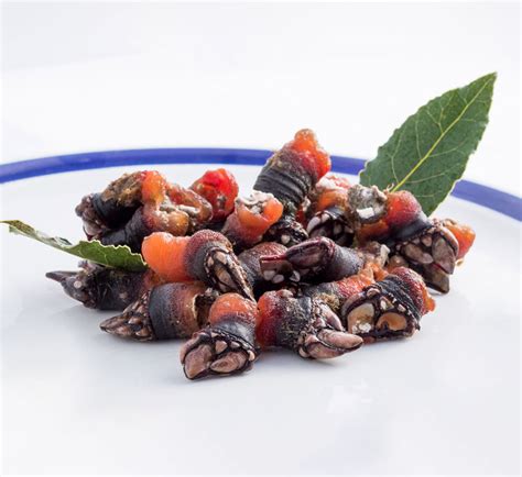 Percebes gallegos recién cocidos