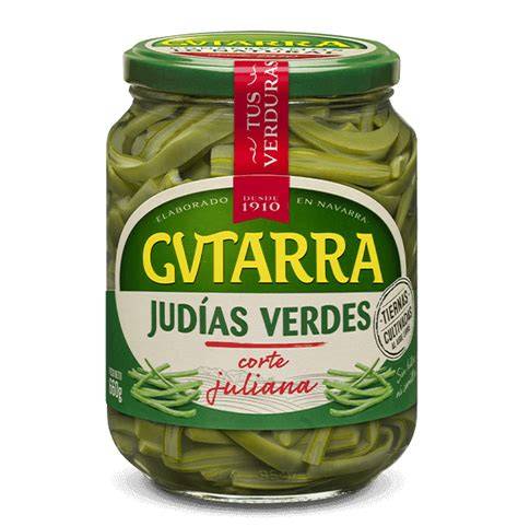 Corte de judías verdes en juliana