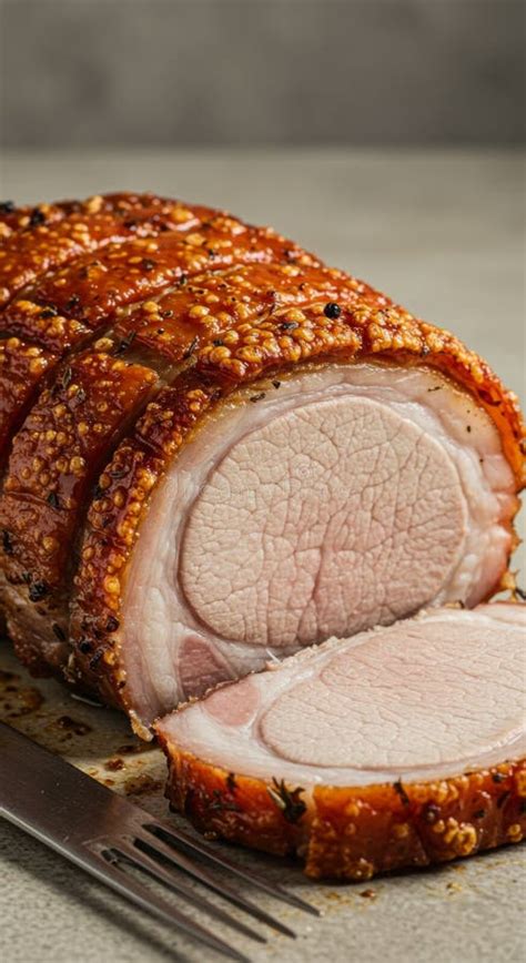 Lacón asado con piel crujiente