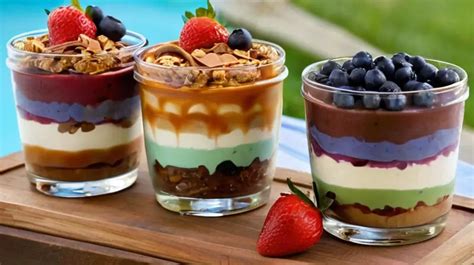Ejemplos de postres en vaso con capas