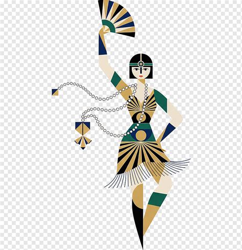 Ilustración de una mujer Flapper de los años 20